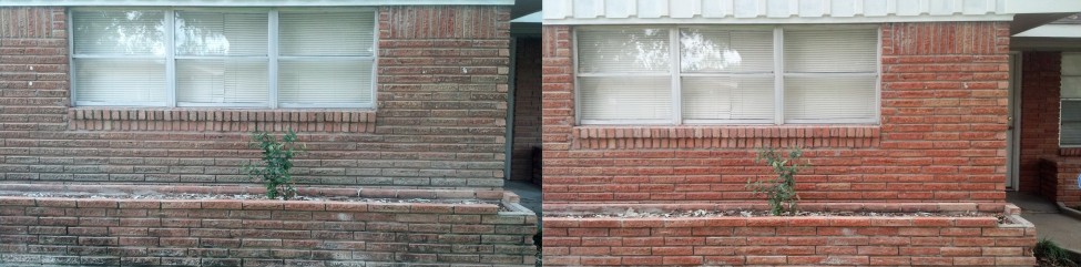 Pressure Washed Brick Home